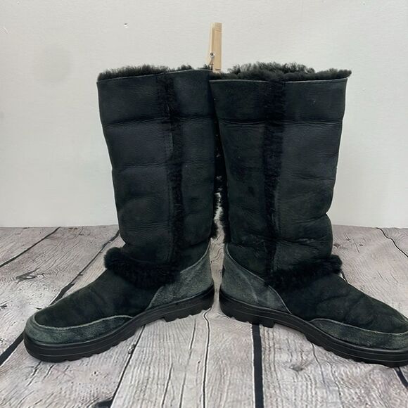 UGG Sundance II Revival Black Tall Boots size 7W - Picture 8 of 16